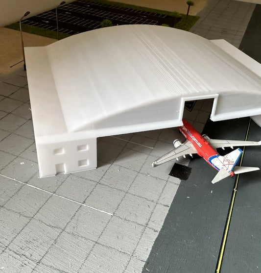 2 Bay Hangar 1:200 Diorama Model