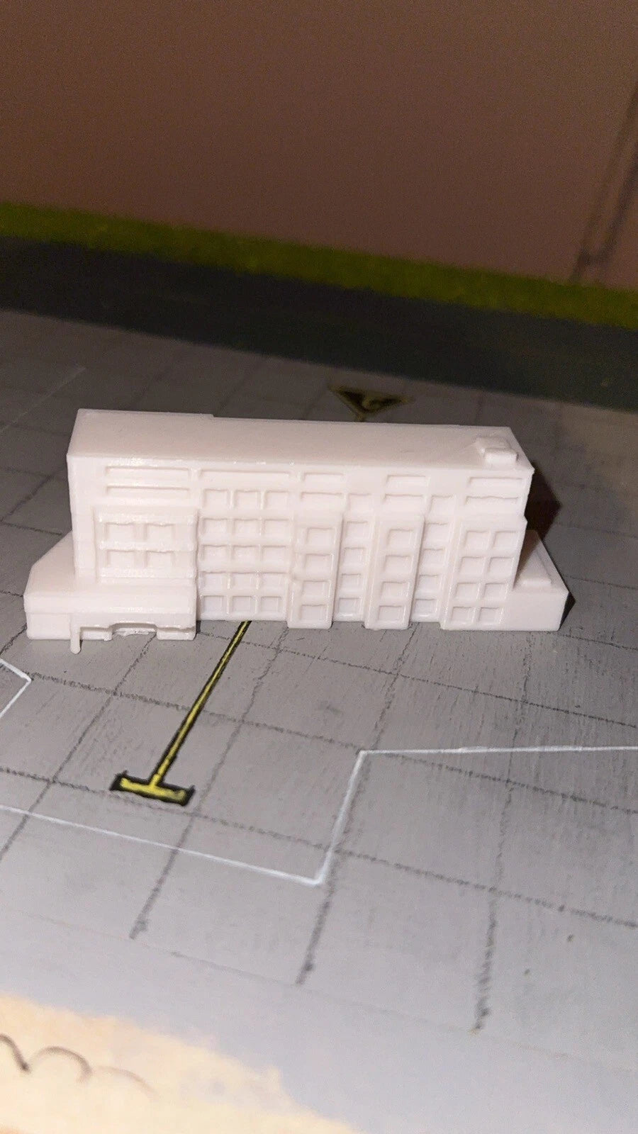 1:400 Model Hotel 3D Printed